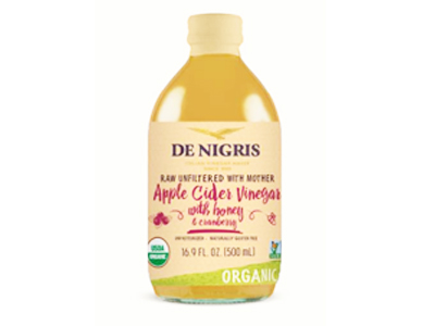 De Nigris Organic Apple Cider Vinegar with Honey and Cranberry 4% Acidity 500ml