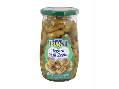 Burcu Grilled Green Olives Gls Jar 520gm