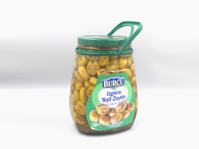 Burcu Grilled Green Olives Gls Jar 1340gm