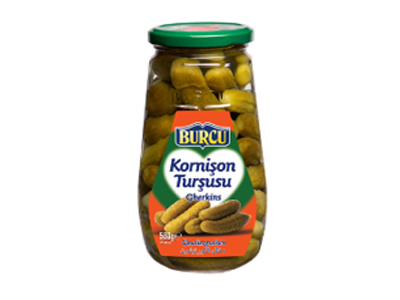 Burcu Gherkin Pickle No:0 Jar 580g